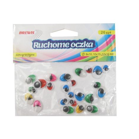Oczy Brewis ruchome 26szt - 2